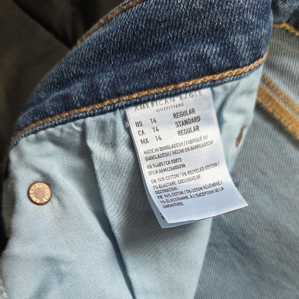 American Eagle Outfitters Blue Skinny Jeans Size 14 Reg. Womens - Picture 3 of 10